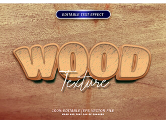 Poster - Wood texture text edtable text effect style