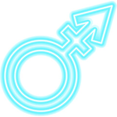 Wall Mural - Androgyne Neon Sign. Illustration of Gender Promotion.