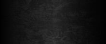 Scary Black Wall For Background, Dark Grunge Textured Black Concrete Wall Background, Black Horror Wall Background, Dark Slate Background Toned Classic Black Color, Old Textured Background.	
