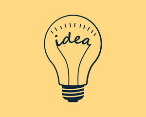 Poster - Light bulb symbol. Idea, quick tips concept.