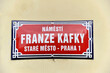  Straßenschild FRANZE KAFKY, Franz Kafka-Platz, Prag, Tschechien, Europa