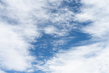 Wall Mural - Cloudscape daytime with white clouds and blue sky