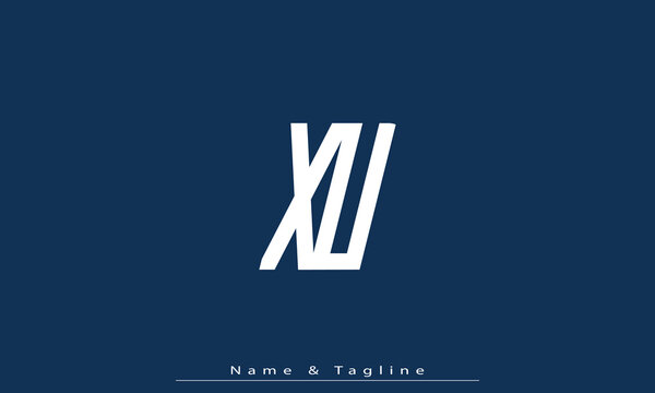 Alphabet letters Initials Monogram logo XU , UX