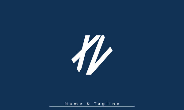 Alphabet letters Initials Monogram logo XV , VX