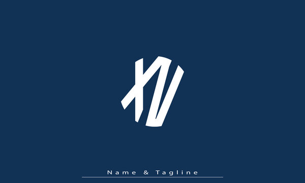 Alphabet letters Initials Monogram logo XV , VX