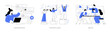 © Visual Generation - Headhunter service abstract concept vector illustrations.