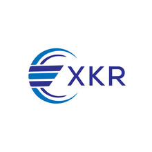 XKR Letter Logo. XKR Blue Image On White Background. XKR Vector Logo Design For Entrepreneur And Business. XKR Best Icon.