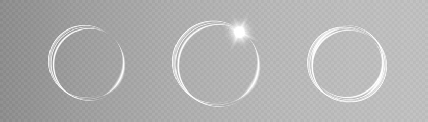 Aufkleber - Luminous ring with yellow illumination. Round gold frame with glitter, element for advertising and design. Vector illustration.