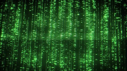 Poster - Big Data Digital Matrix Like Business Hitech Background/ 4k animation of an abstract wallpaper big data business digital technology background including connected lines and numbers matrix styled flowi