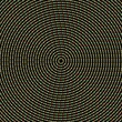 beaded concentric circles pattern on black background