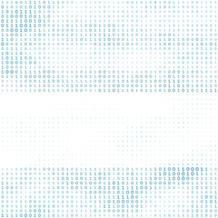 Fototapete - Digital binary background by ones and zeros. Vector pattern