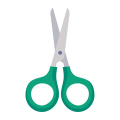 Poster - green scissors school supply