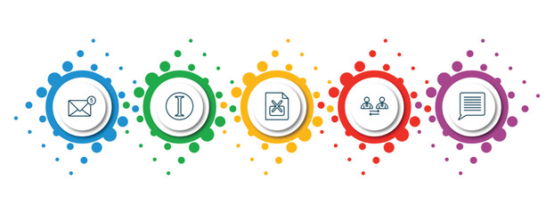 Poster - editable thin line icons with infographic template. infographic for user interface concept. included new message, italics, remove right frame, user exchange, text in icons.