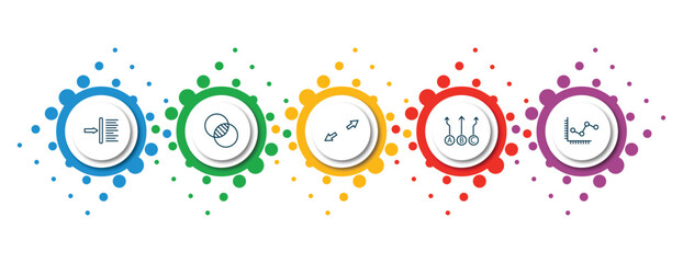 Poster - editable thin line icons with infographic template. infographic for user interface concept. included indent, intersect, expand tool, abc item chart, line dot chart icons.