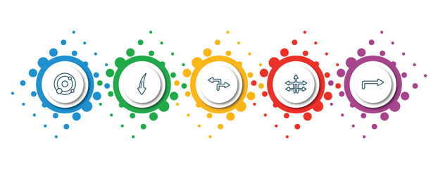 Poster - editable thin line icons with infographic template. infographic for orientation concept. included or