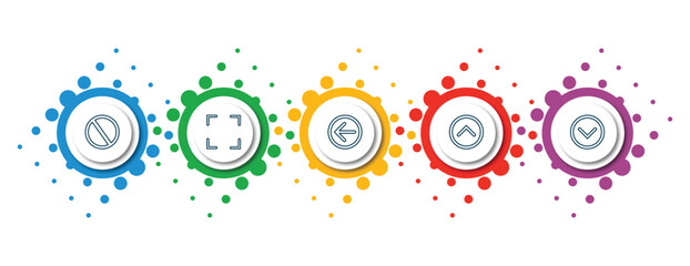 Poster - editable thin line icons with infographic template. infographic for interface concept. included disable, fullscreen, left, up, down icons.