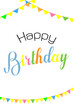 © lady.l.lynx - Happy Birthday banner. Background. Vector template for greeting card, poster