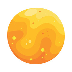 Wall Mural - yellow planet space outer