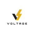 © SUPERGHONAM - Electrical logo letter V illustration symbol vector template