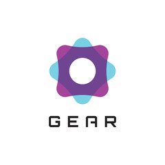 Wall Mural - Modern gear logo design illustration vector template