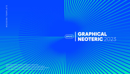 Wall Mural - Abstract dynamic lines on blue background. Futuristic presentation template design concept for technology, business, and data analysis. Vector, 2022-2023
