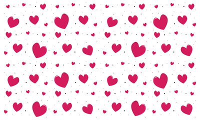 Sticker - Cute heart pattern background