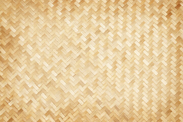 Woven bamboo wall Thai style pattern nature texture background. Basketry bamboo mat seamless pattern. top view.