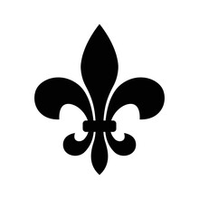 Fleur De Lis - Heraldic Icon Vector Design Template In White Background