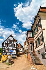 Poster - Architecture of Hirschhorn town on the Neckar river in Hesse, Germany