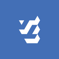 Fototapete - simple and unique letter TL monogram logo