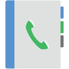 Sticker - Phone Book Flat Illustration