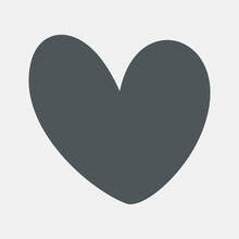 Heart Icon Valentine Day Quality Vector Illustration Cut