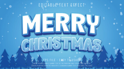 Aufkleber - Merry christmas editable text effect