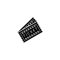 Wall Mural - Cinema Ticket icon. Movies Ticket logo isolated on white background