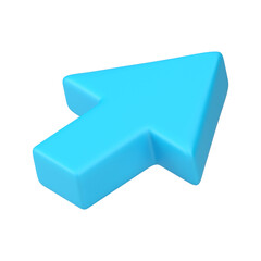 Poster - Blue cursor arrow pointer isometric realistic 3d icon