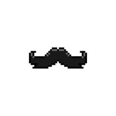 Poster - Men moustache pixel art design