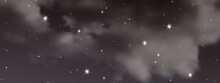 Night Sky With Clouds And Many Stars