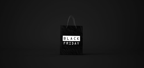 Canvas Print - Black Friday Shopping Bag