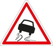 Panneau routier français: Chaussé glissante