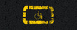 © Kusandra - Yellow signs handicapped spot on tarmac road top view. Disabled parking area. Urban traffic mark vector illustration. Background with old paint texture on asphalt surface.