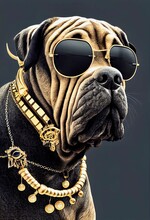 Midjourney Abstract Render Of Gangsta Dog