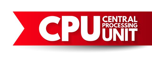 Poster - cpu central processing unit - electronic circuitry that executes instructions comprising a computer 