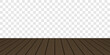 Realistic dark brown wood floor and grey checkered background vector