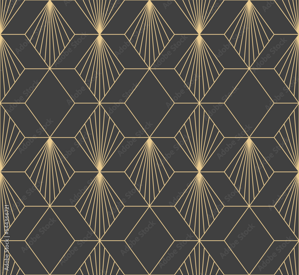 Abstract geometric pattern with lines, rhombuses. A seamless vector ...