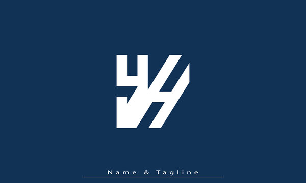 Alphabet letters Initials Monogram logo YH , HY