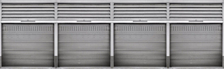 Old weathered and rusty closed steel doors for steel metal store door backgroud and texture.