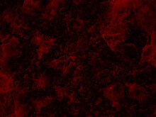 Old Dark Red Wall With The Curved Inverted Shapes And Black Drips And Spill In Creepy Design. Grunge Stipple Shapes. Marble Grain Noise Effect. Black Spooky Grungy Swoosh Smudge	