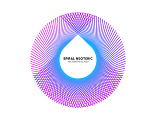 Poster - Creative spiral symbol design concept. Abstract spiral lines with a curved style isolated on white background for technology, presentation, and brand. Vector, 2022-2023