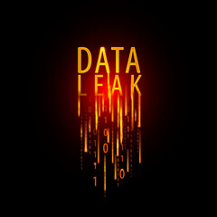 Wall Mural - data-leak-computer