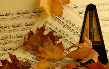 Autumn Leaves On Music Paper And Metronome, Autumn Overture